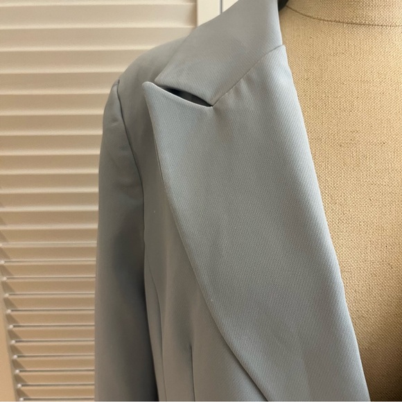 Powder Blue Lined Blazer - Picture 3 of 8